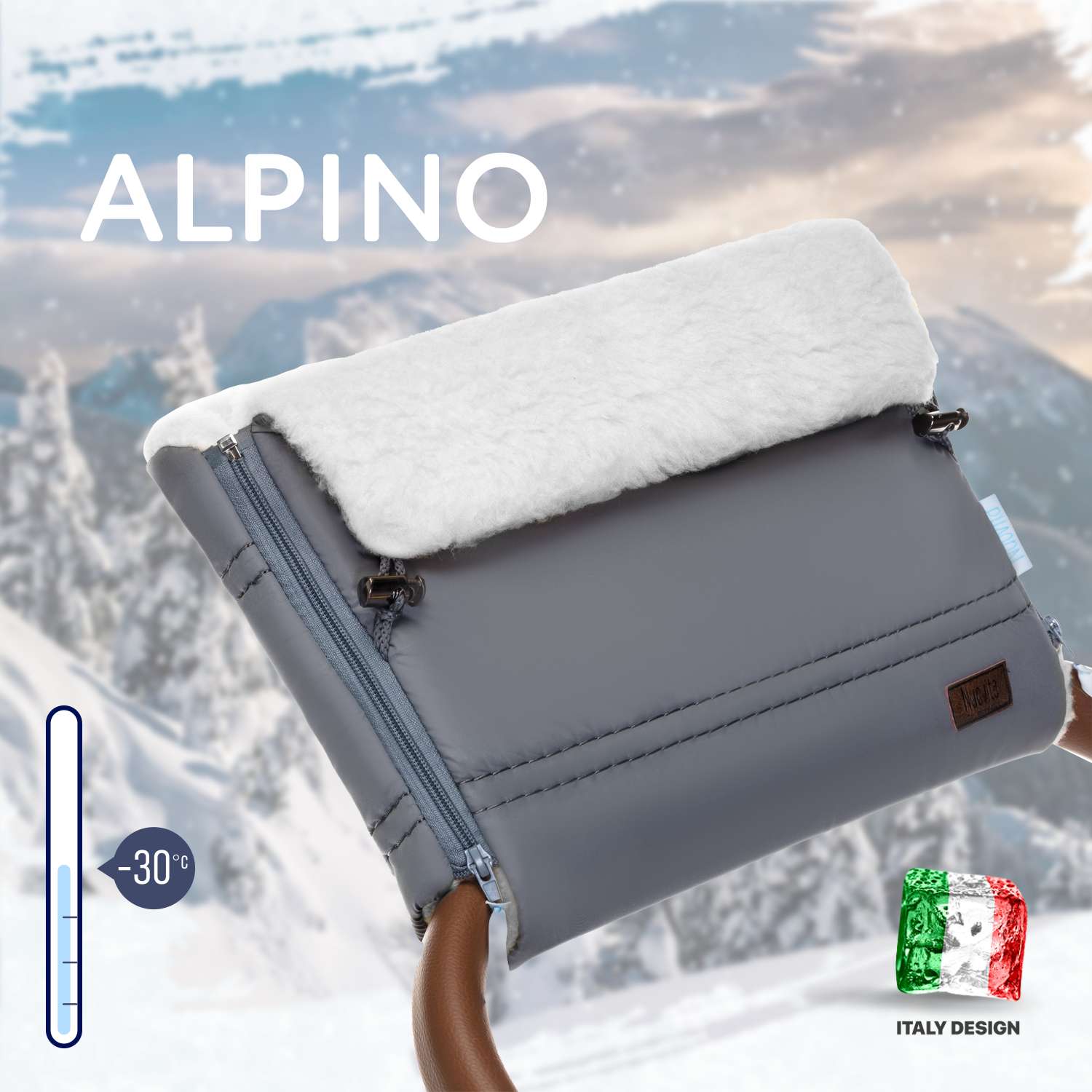 Муфта Nuovita Alpino Bianco Серый NUO_mALPB_1942 - фото 2