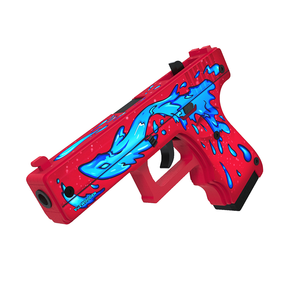 Игрушечный пистолет VozWooden Glock-18 Дух воды CS GO резинкострел деревянный - фото 1