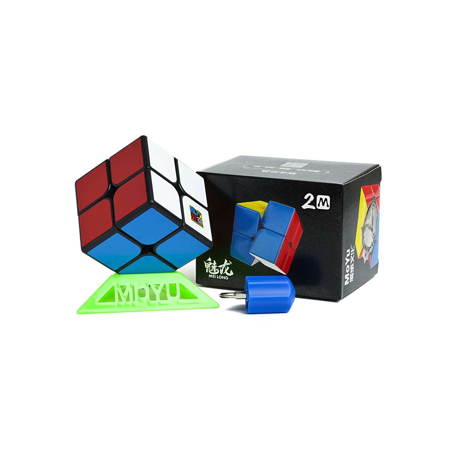 Магнитный кубик Рубика 2х2 SHANTOU Meilong черный - фото 1
