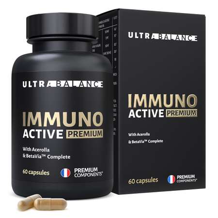 Витамины для иммунитета UltraBalance IMMUNO ACTIVE витаминный комплекс мультивитамины для взрослых 60 капсул