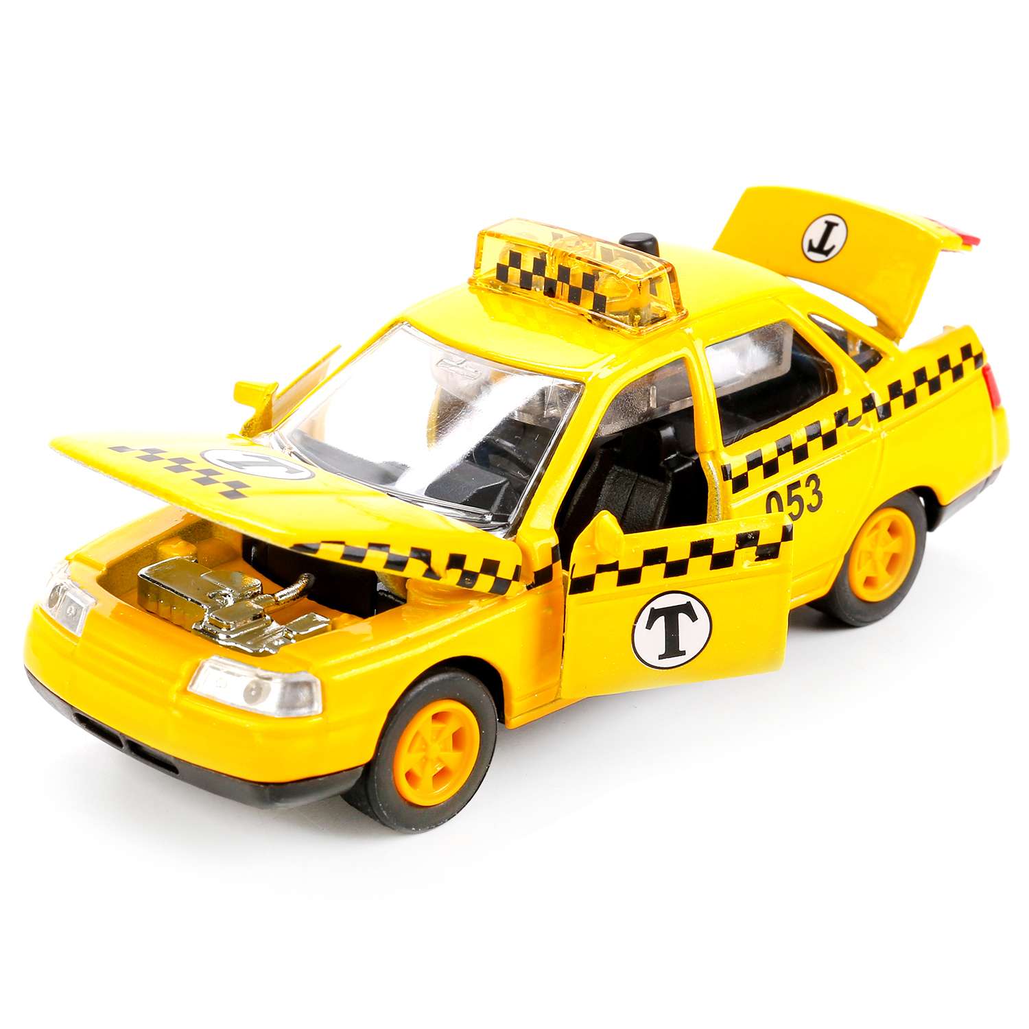 Машина Технопарк 1:43 Лада Такси 159170/CT10-110-7 - фото 2