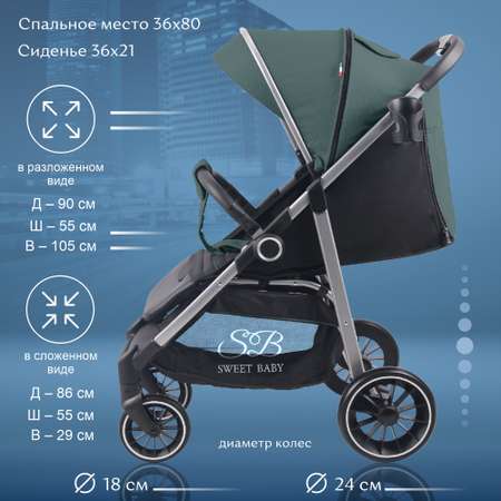 Коляска прогулочная Sweet Baby Armonia Cyan