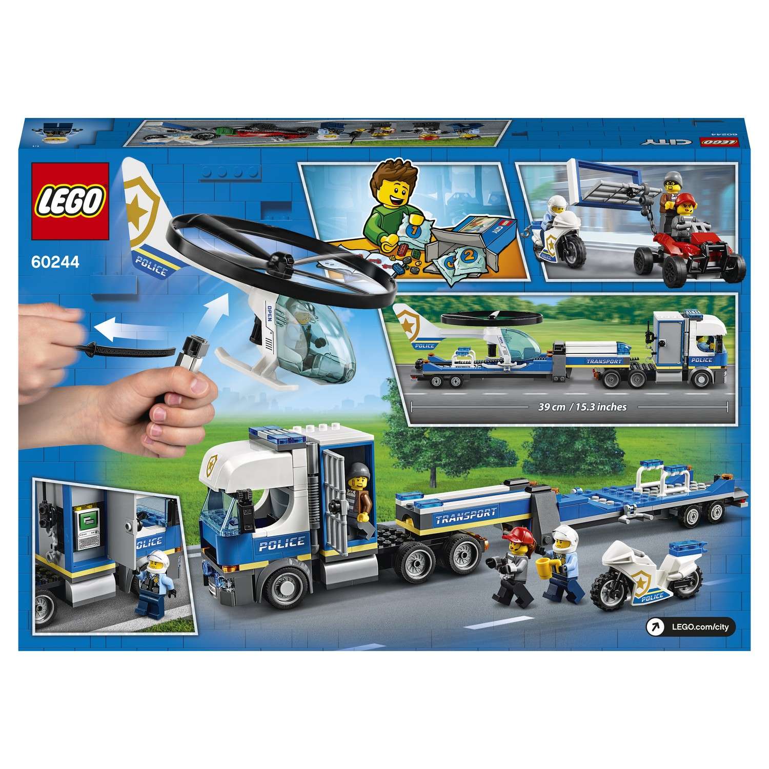 Конструктор LEGO City Police Полицейский вертолетный транспорт 60244 - фото 3