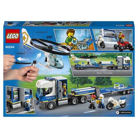 Конструктор LEGO City Police Полицейский вертолетный транспорт 60244