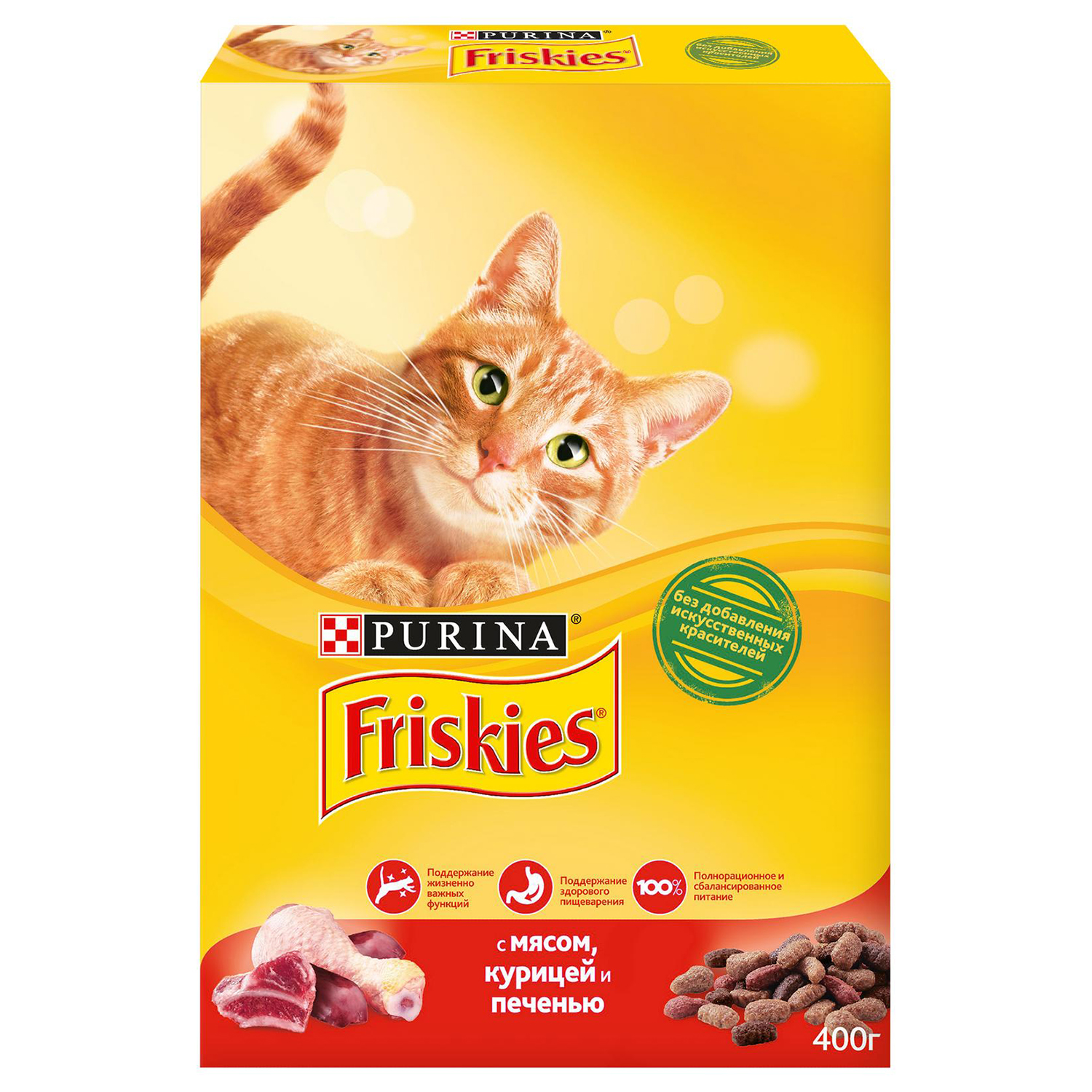 Корм сухой для кошек Friskies 400г с мясом курицей и печенью - фото 2