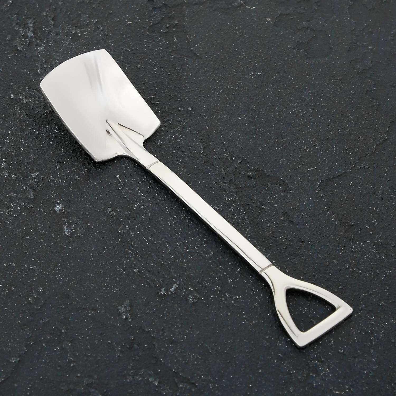 Ложка десертная MAGISTRO Лопата серебро форма прямоугольная - фото 1
