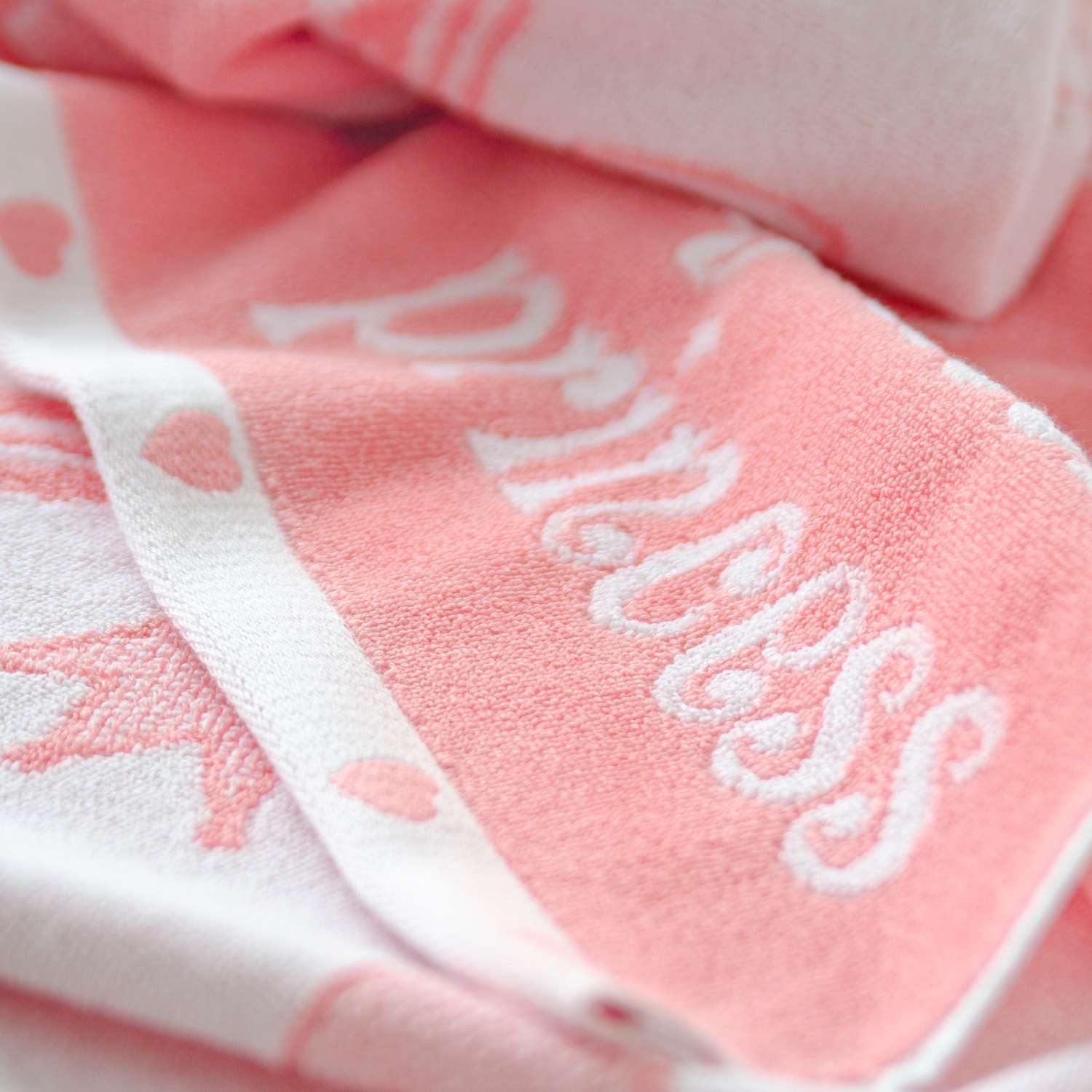 Полотенце детское Облачко махровое My little princess Розовый 100х100 см - фото 5