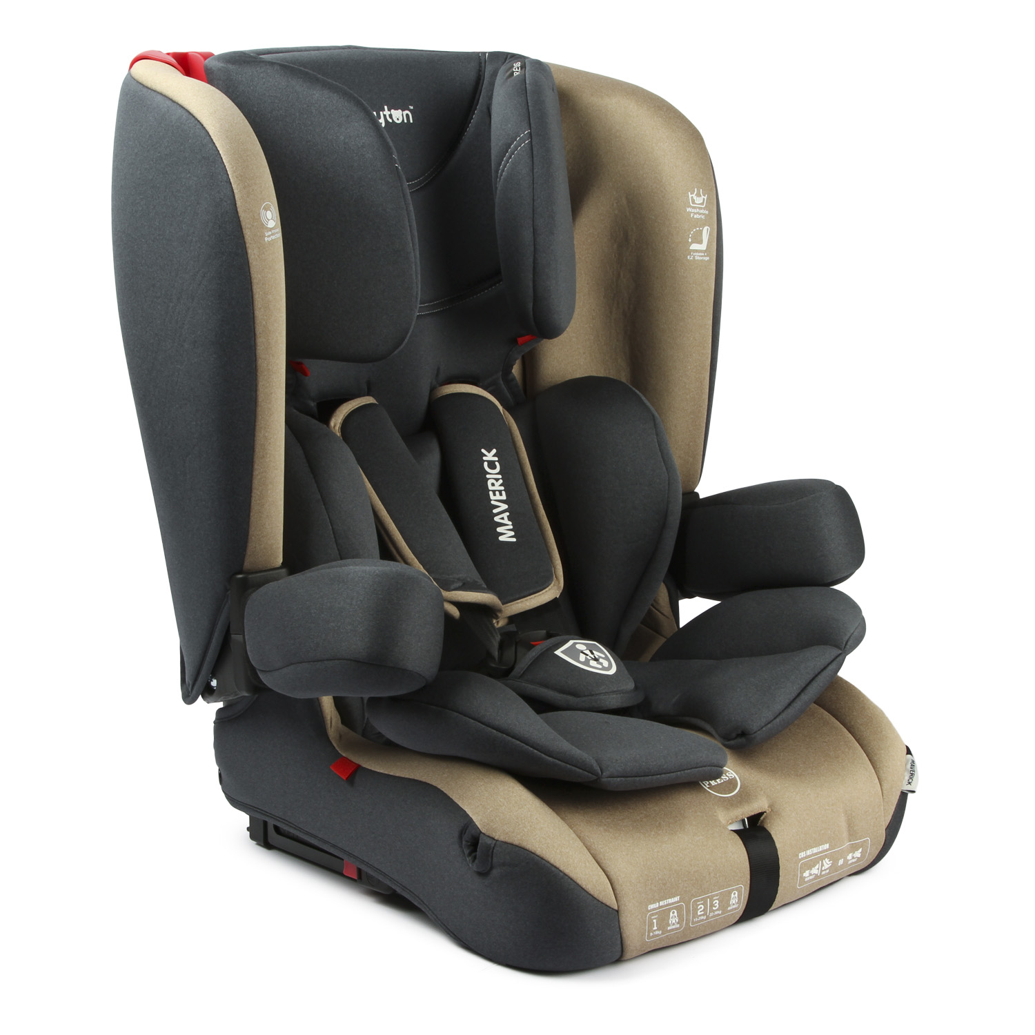 Автокресло Babyton Maverick Beige Isofix 1/2/3 (9-36 кг) - фото 14