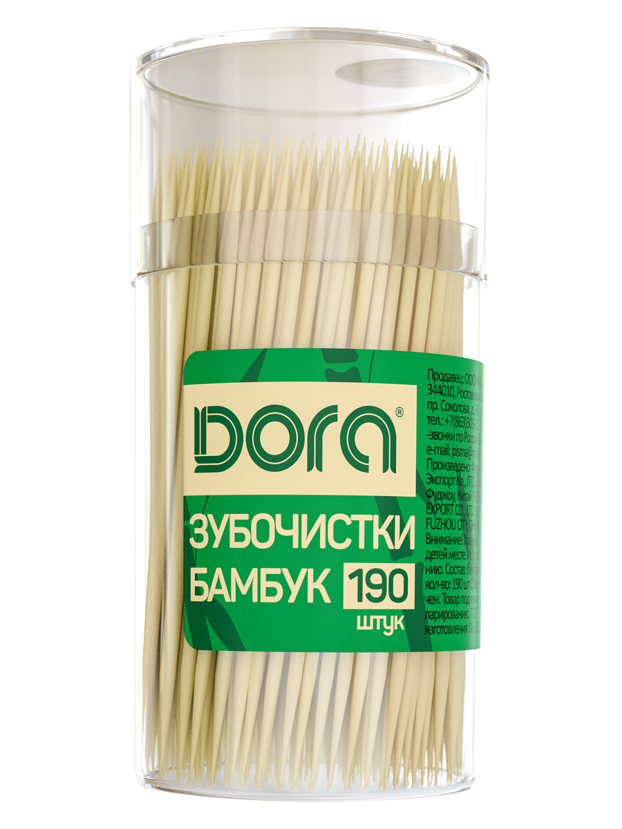 Зубочистки бамбуковые DORA 190 штук - фото 1