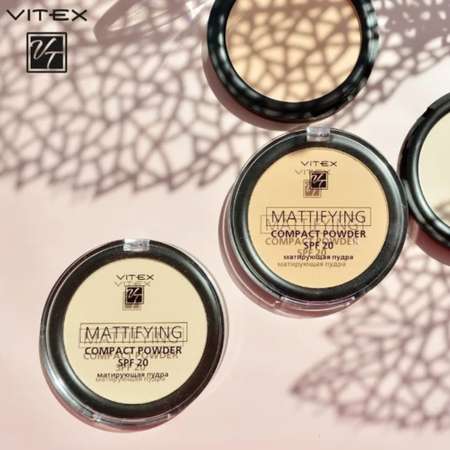 Пудра для лица ВИТЭКС матирующая компактная Mattifying compact powder SPF 20 тон 04