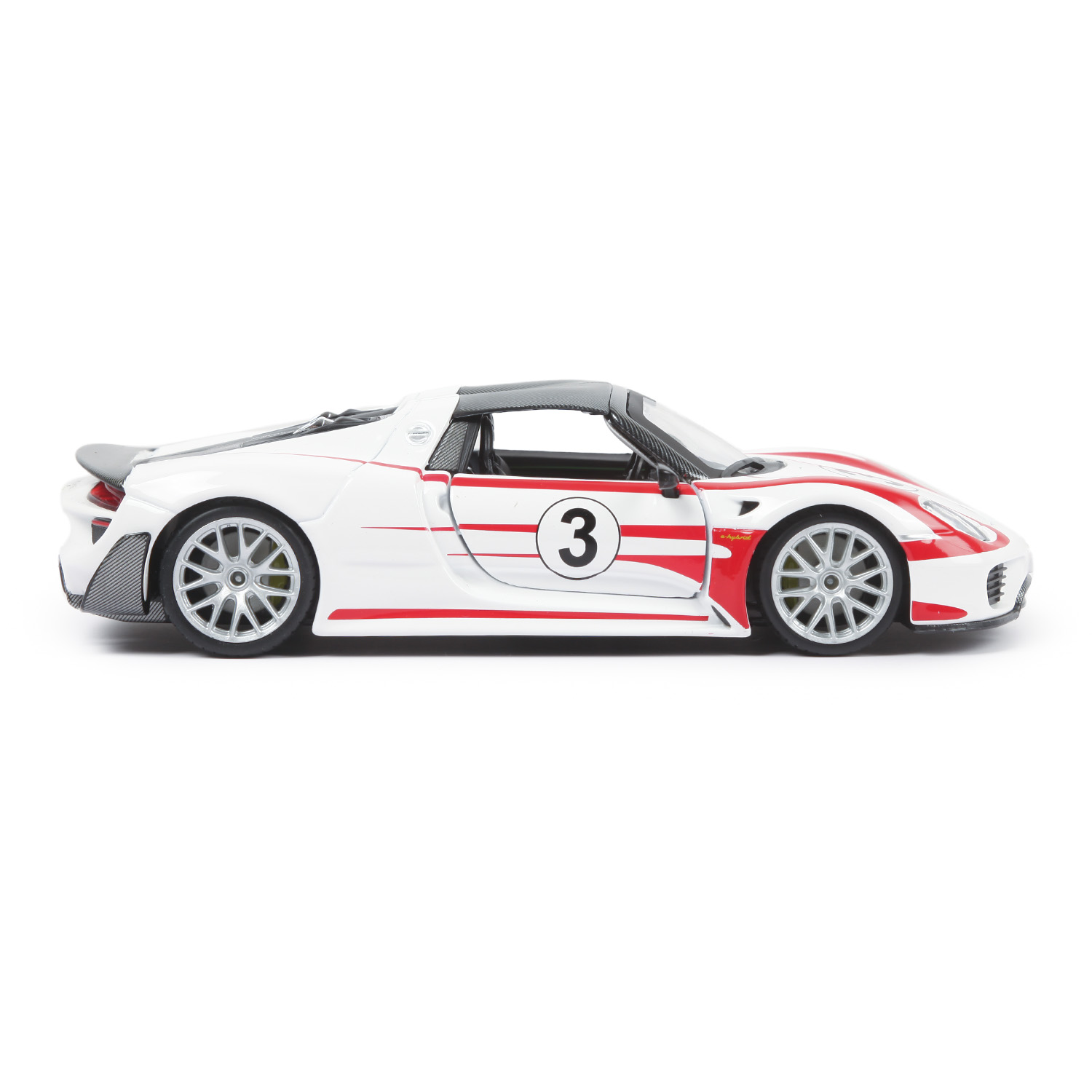 Автомобиль BBurago Porsche 1:24 без механизмов белый 18-28009 - фото 4