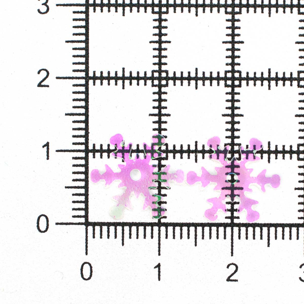 Пайетки Astra Craft Снежинки декоративные для творчества и рукоделия 13 мм 10 гр розовый прозрачный - фото 2