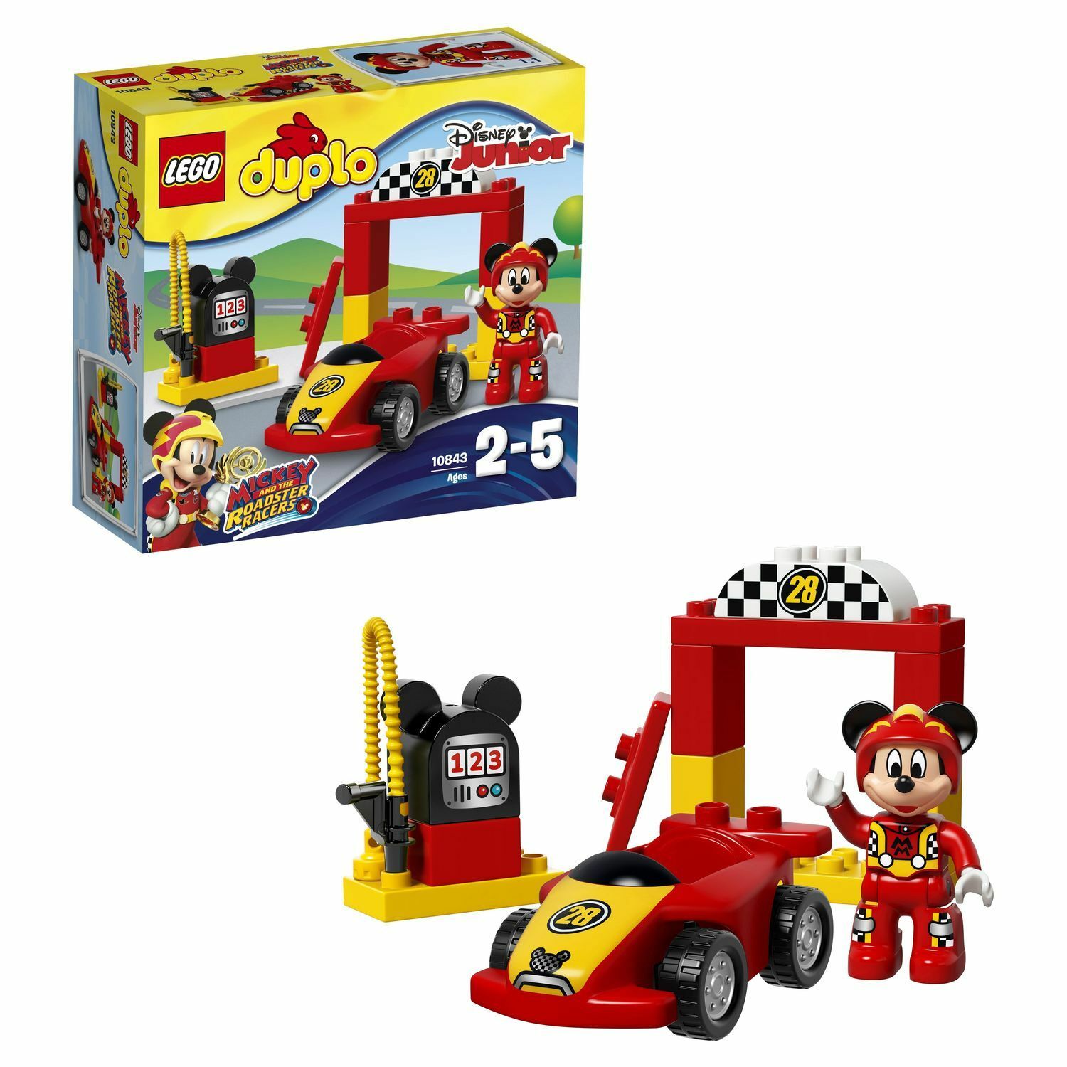 Конструктор LEGO DUPLO Disney TM Гоночная машина Микки (10843) купить по  цене 1099 ₽ в интернет-магазине Детский мир