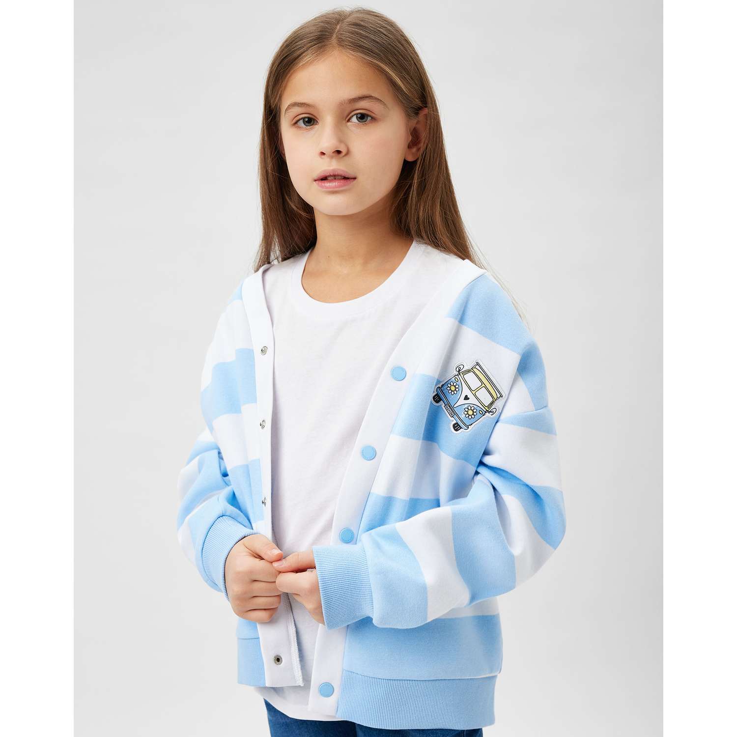 Кардиган Futurino Fashion цвет голубой страна производства Китай  S24FF3-0J70tg-55 купить по цене 1299 ₽ в интернет-магазине Детский мир