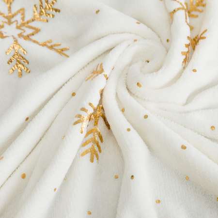 Плед Этель Золотые снежинки белый 150х200 см