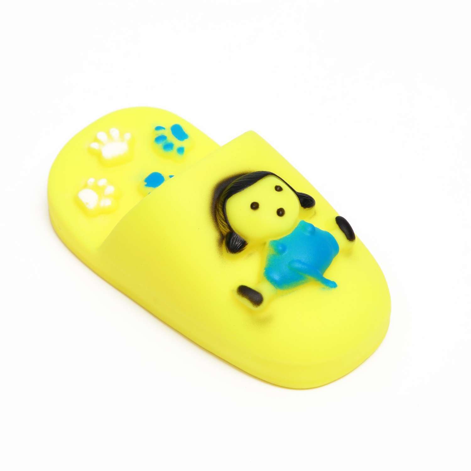 Игрушка для собак Пижон с пищалкой «Тапок» 10 см желтая - фото 1