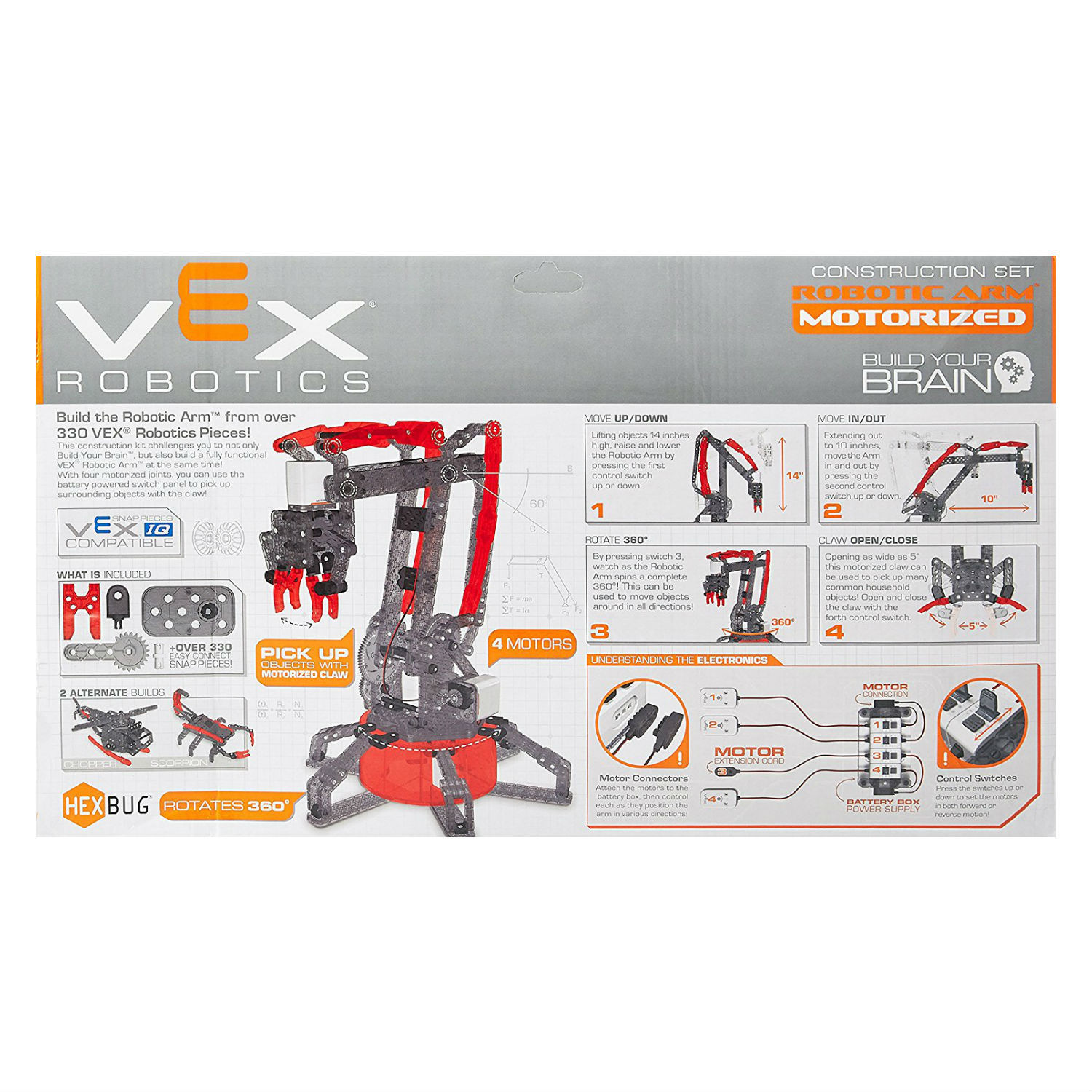 Конструктор Hexbug VEX Robotic Arm 330 деталей 406-4323 - фото 3