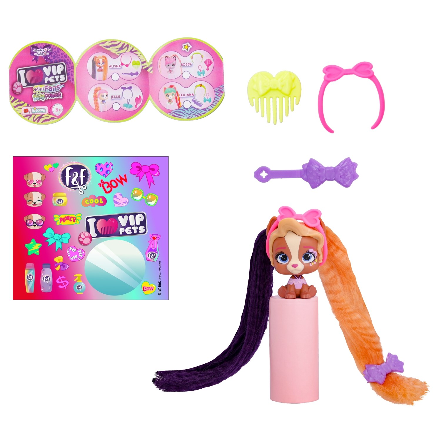 Фигурка коллекционная IMC Toys VIP PETS BOW POWER Модные щенки коллекция Мини Фаны ALISHA - фото 1