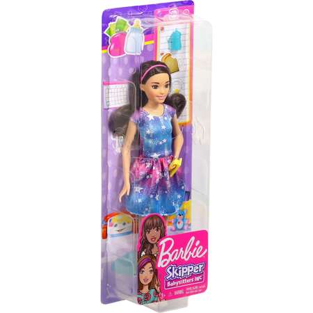 Кукла Barbie Няня Брюнетка с тостами FXG93