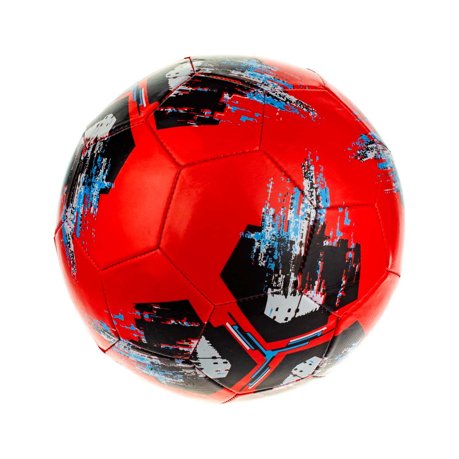Мяч 1 TOY футбольный 5 ПВХ красный - фото 1