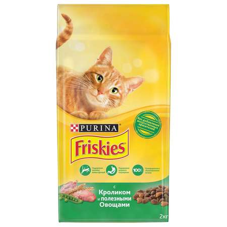 Корм сухой для кошек Friskies 2кг с кроликом и полезными овощами