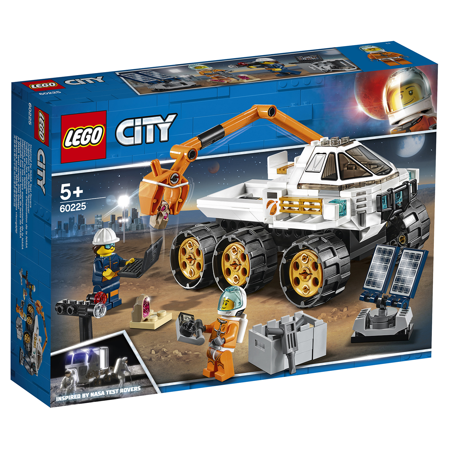 Конструктор LEGO City Space Port Тест-драйв вездехода 60225 купить по цене  1499 ₽ в интернет-магазине Детский мир