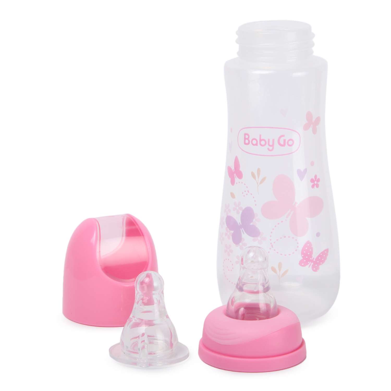Бутылочка BabyGo 250мл Pink Z-001 - фото 3