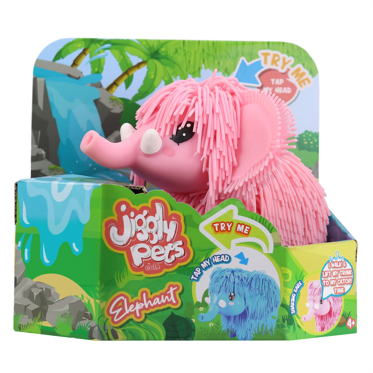 Игрушка Jiggly Pets Мамонтенок интерактивный Розовый 40393 - фото 6