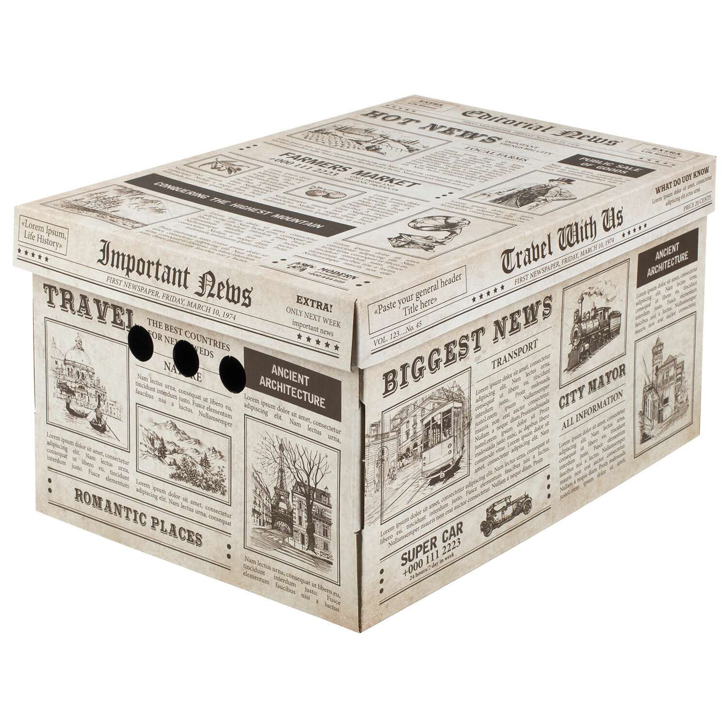 Коробки картонные Brauberg для хранения вещей с крышкой 4 штуки - фото 10