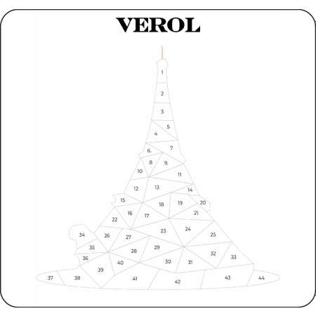 Набор для творчества VEROL Эйфелева башня рисуем наклейками по номерам