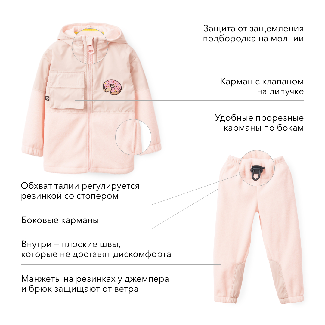 Костюм HAPPY BABY 88111_light-pink - фото 3