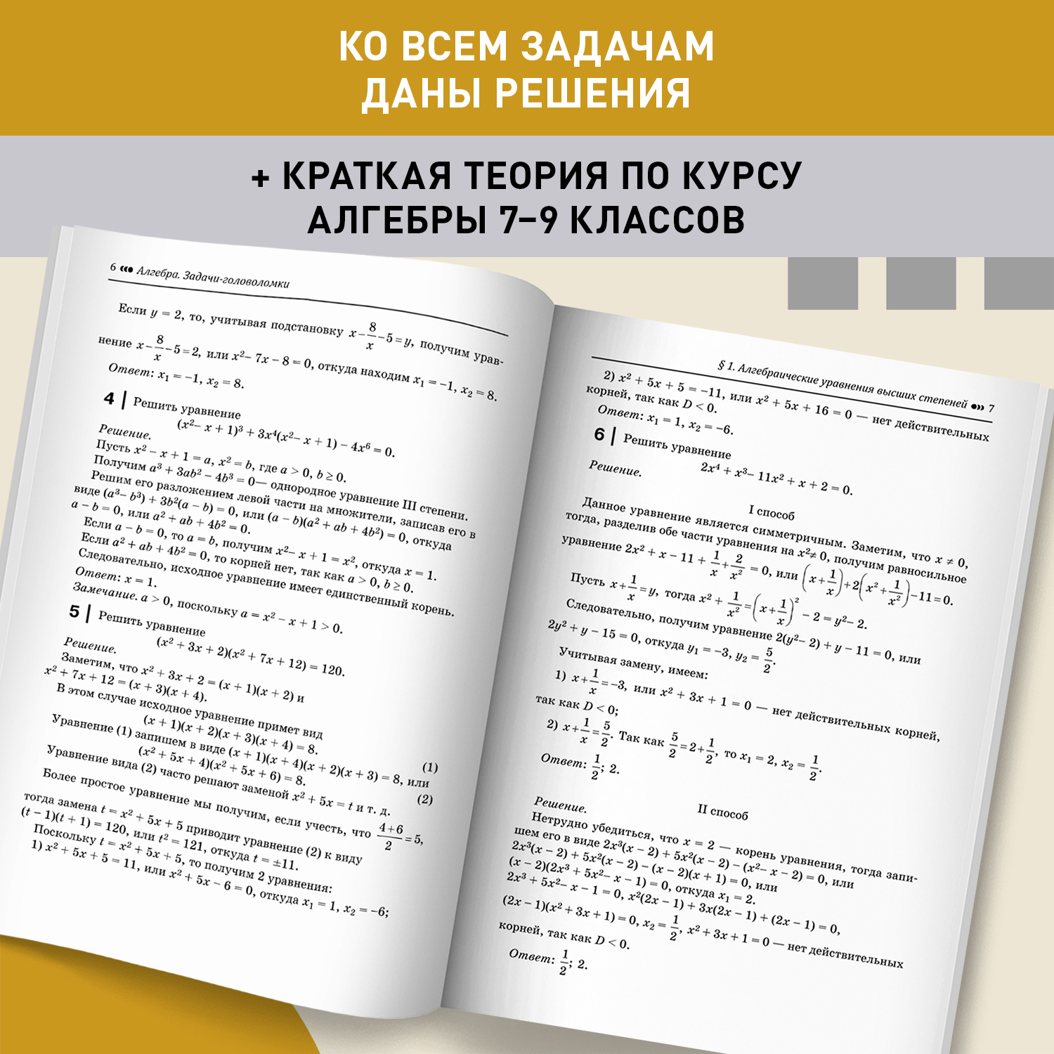 Книга Феникс Алгебра : Задачи-головоломки :7-11 классы : Математика ОГЭ ЕГЭ 2024 профильный уровень - фото 5