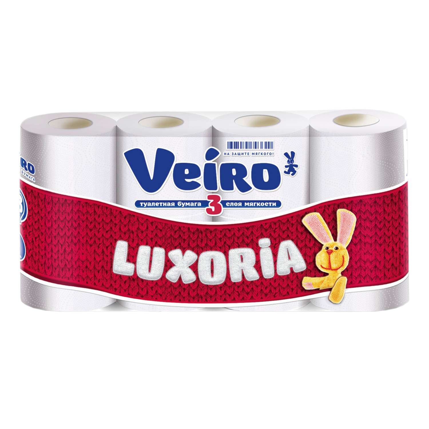 Туалетная бумага Veiro Luxoria 3слоя 8рулонов Белая - фото 1