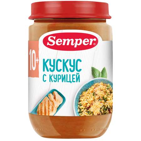 Пюре Semper кускус-курица 190г с 10месяцев