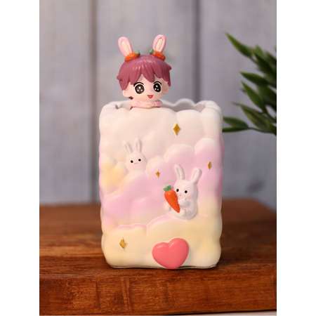 Подставка для канцелярии iLikeGift Bunny girl pink