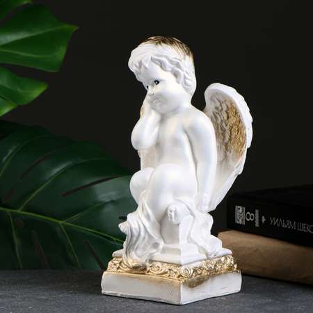 Фигура Хорошие сувениры «Ангел на Пьедестале» белый 25х14х12см