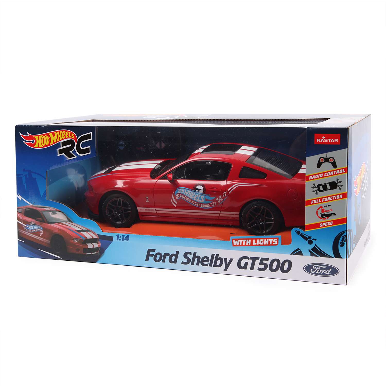 Машина Hot Wheels РУ 1:14 Ford Shelby GT500 49400-1 - фото 2