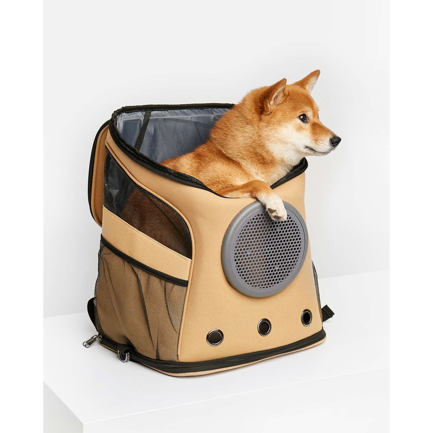 Переноска-рюкзак для собак Зоозавр OS Бежевый SS22PCA17 - фото 2