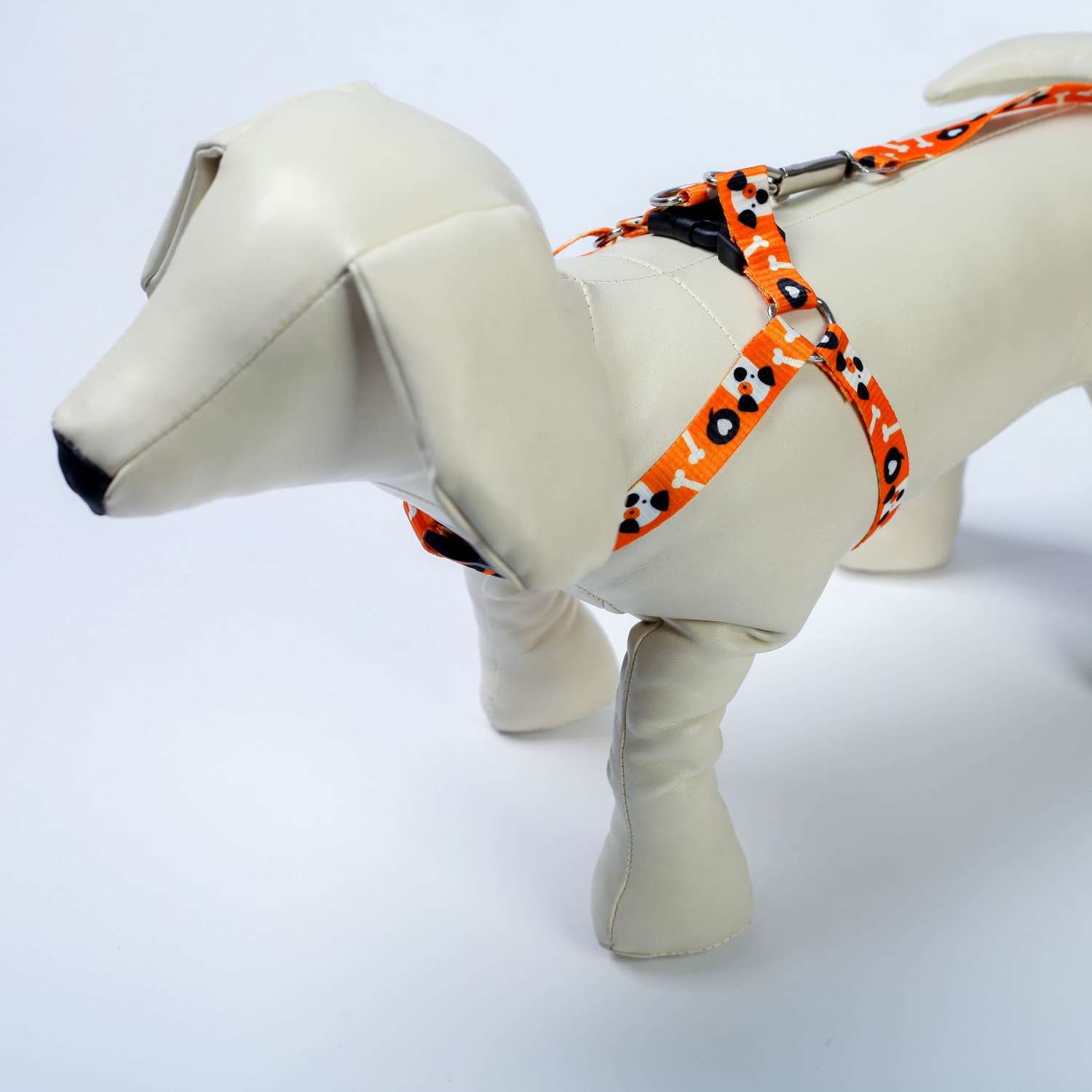 Комплект для собаки Пушистое счастье «Собака» шлейка 36-49см поводок 120см - фото 3