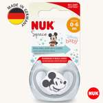 Соска пустышка ортодонтическая силикон Nuk NUK SPACE MICKEY