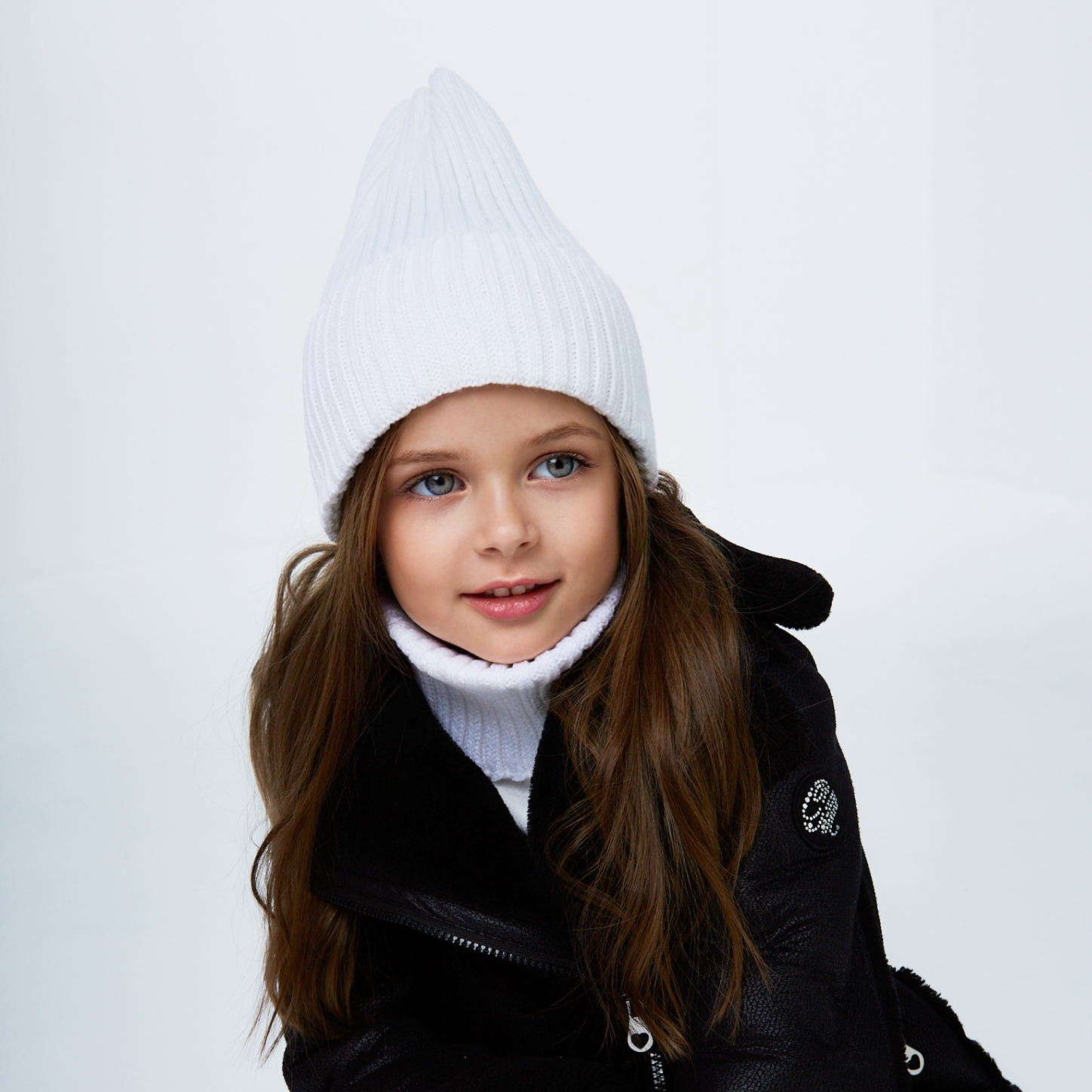 Шапка и снуд NYCkids NYC-H-35-pumpk-white - фото 4