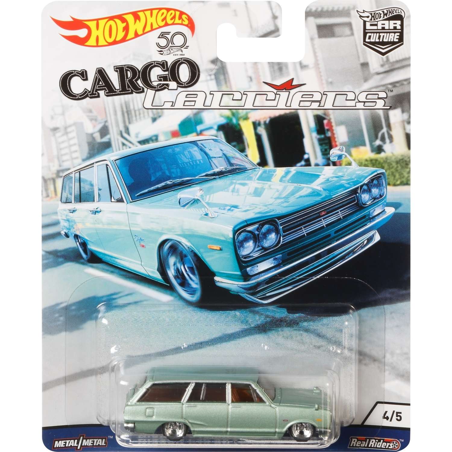 Машинка Hot Wheels Car Culture 1:64 Ниссан С10 Скайлайн Wagon FLC10 FPY86 - фото 2