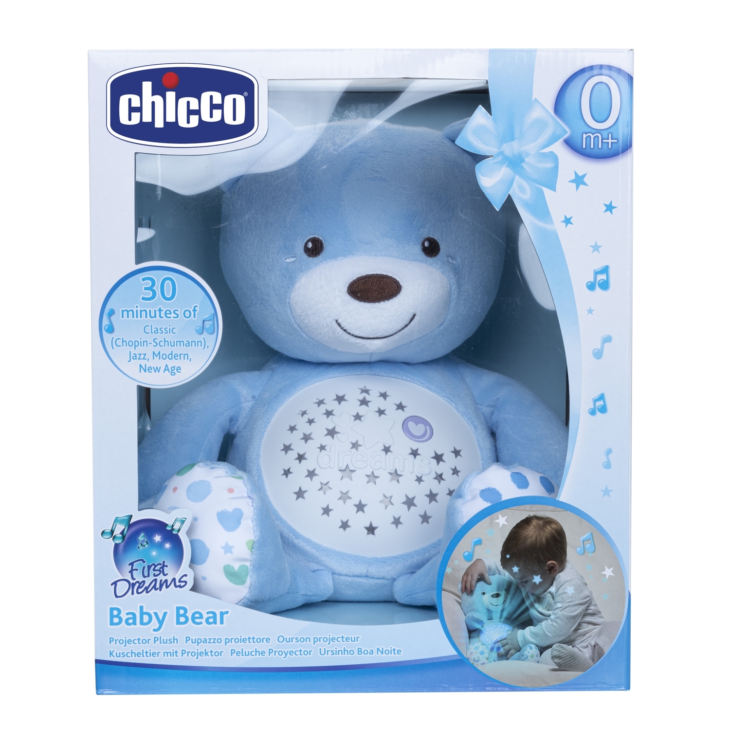 Игрушка Chicco Мишка музыкальный Голубой купить по цене 3799 ₽ в  интернет-магазине Детский мир