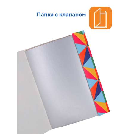 Картон цветной немелованный WORKMATE А4 10л/8цв бронзовый серебряный 5 папок КАЛЕЙДОСКОП 15-2093