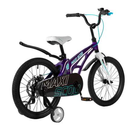 Детский двухколесный велосипед Maxiscoo Cosmic стандарт 18 фиолетовый