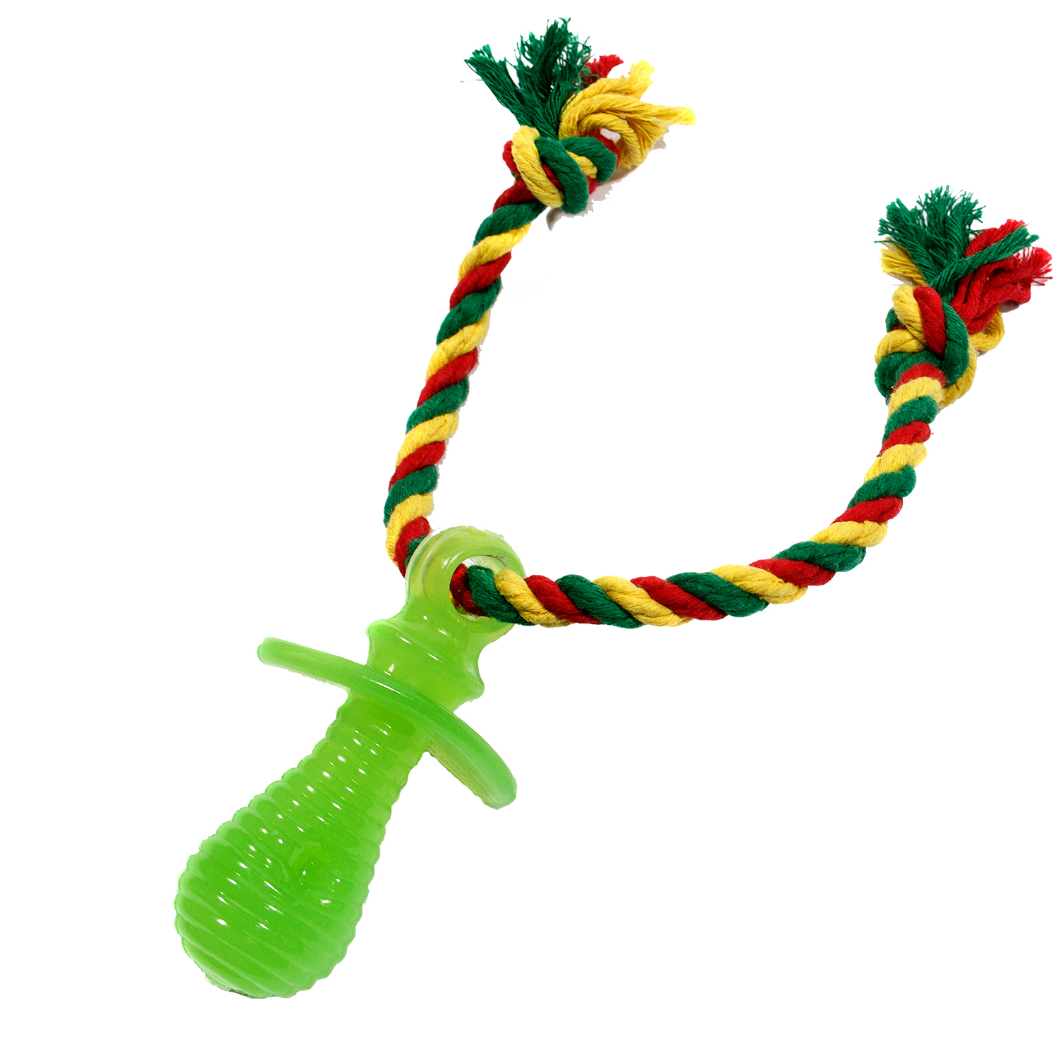 Игрушка для собак Doglike Соска с канатом Зеленый - фото 1