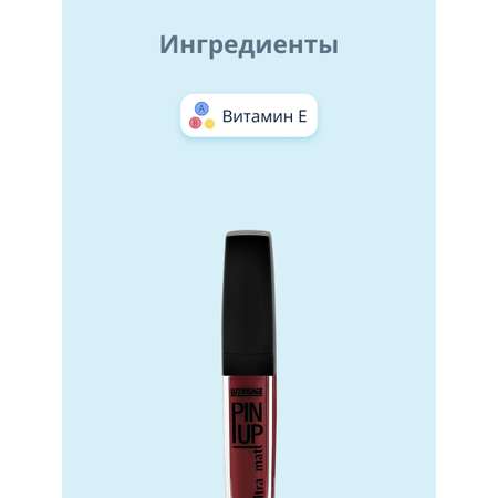 Блеск для губ Luxvisage Pin up ultra matt матовый тон 31 ruby wine