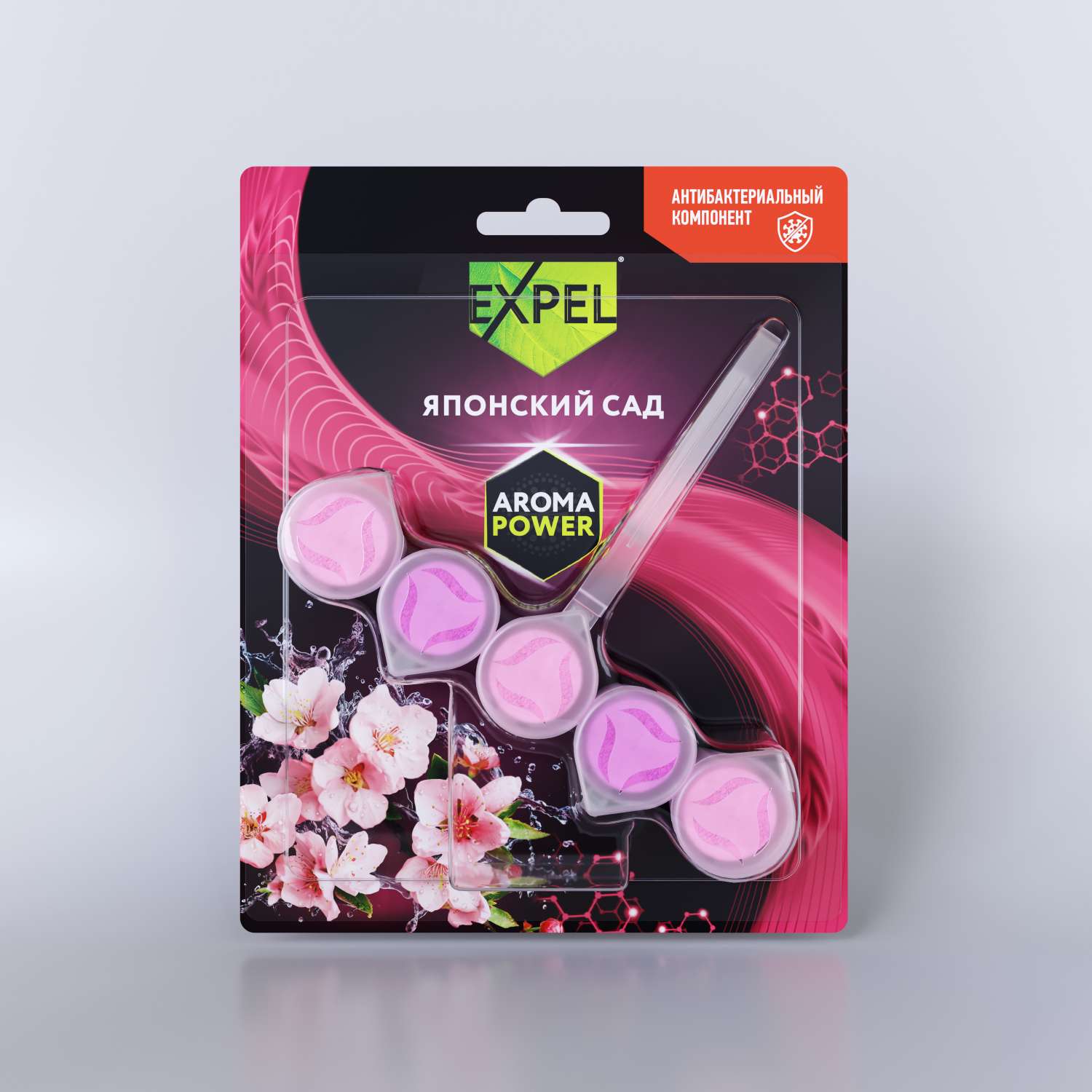 Средство чистящее для унитаза Expel AromaPower Японский сад 50г - фото 1