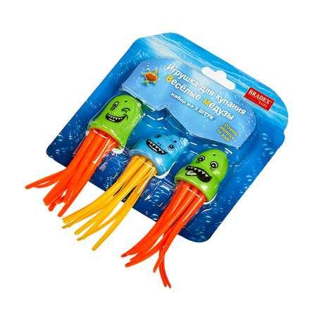 Игрушка для купания Bradex Весёлые медузы 3 шт DE 0382
