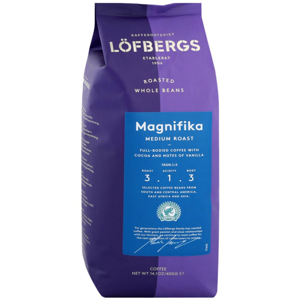 Кофе в зернах Lofbergs Magnifika 400гр - фото 1